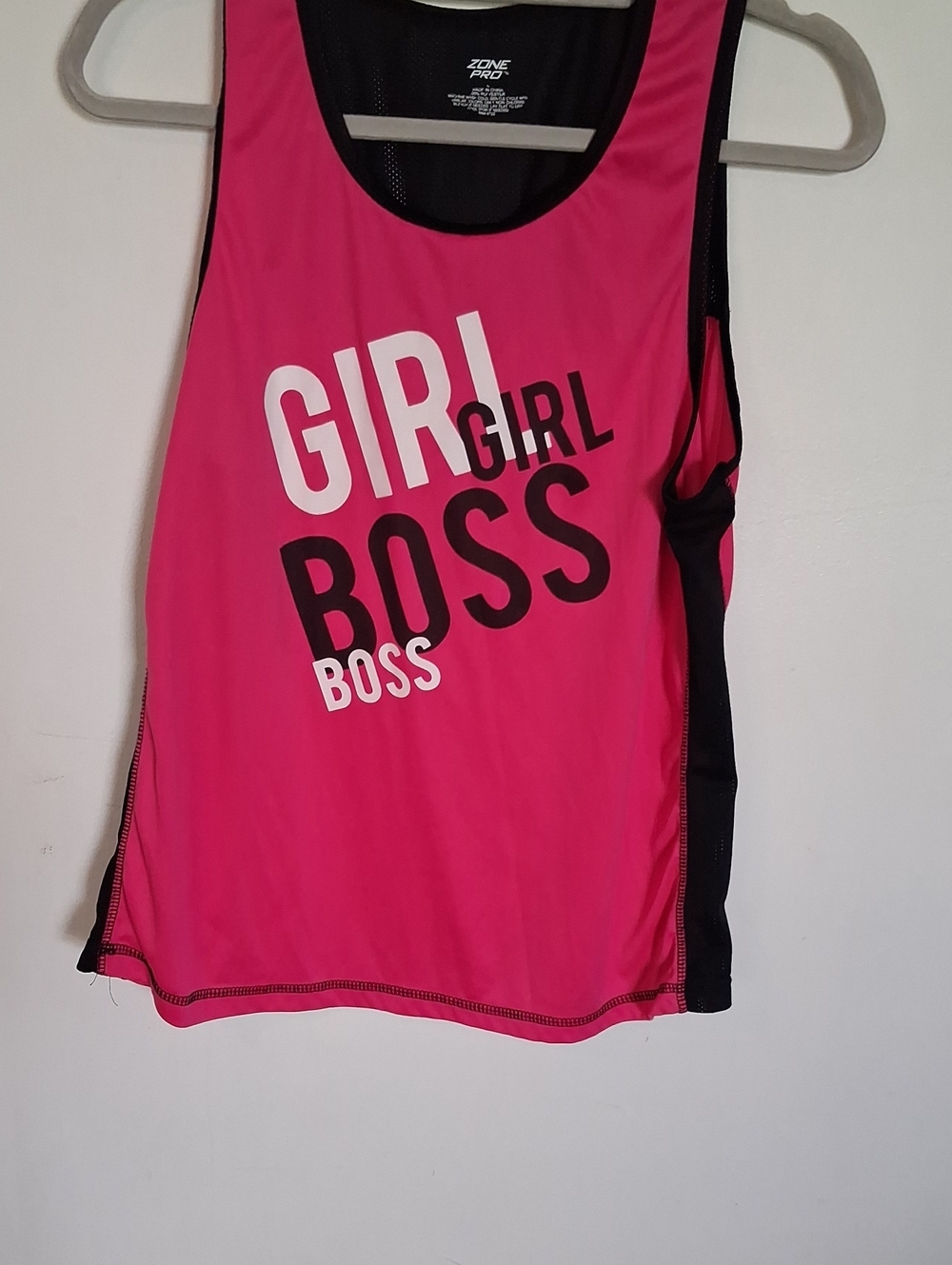 Zone Pro Pink & Black "Girl Boss" Athletic Tank